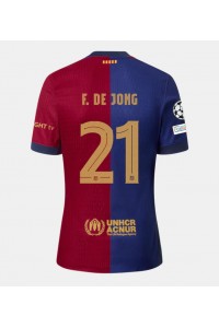Barcelona Frenkie de Jong #21 Fotballdrakt Hjemme Klær 2024-25 Korte ermer
